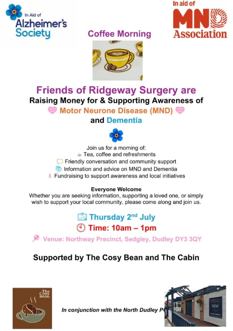 Friends of Ridgeway Surgery Coffee Morning